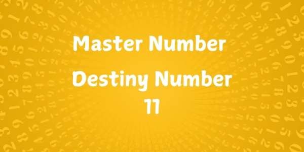 What is Destiny Number 11, Master number 11 Destiny Number 11, Master number 11